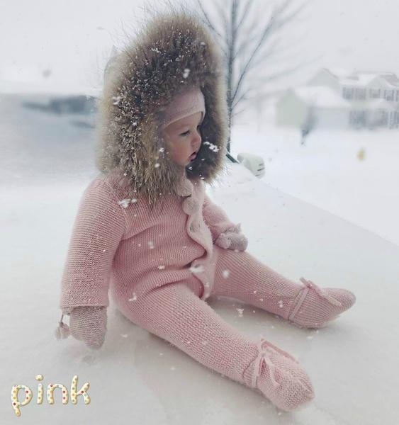 Winter Baby Collar Warm Jumpsuit.