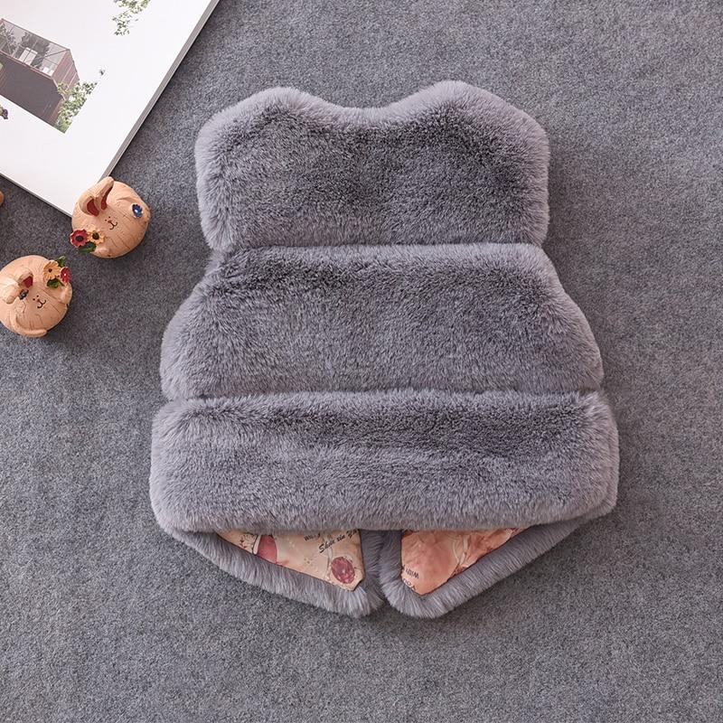 Girls Vest Winter Faux Fur Vests.