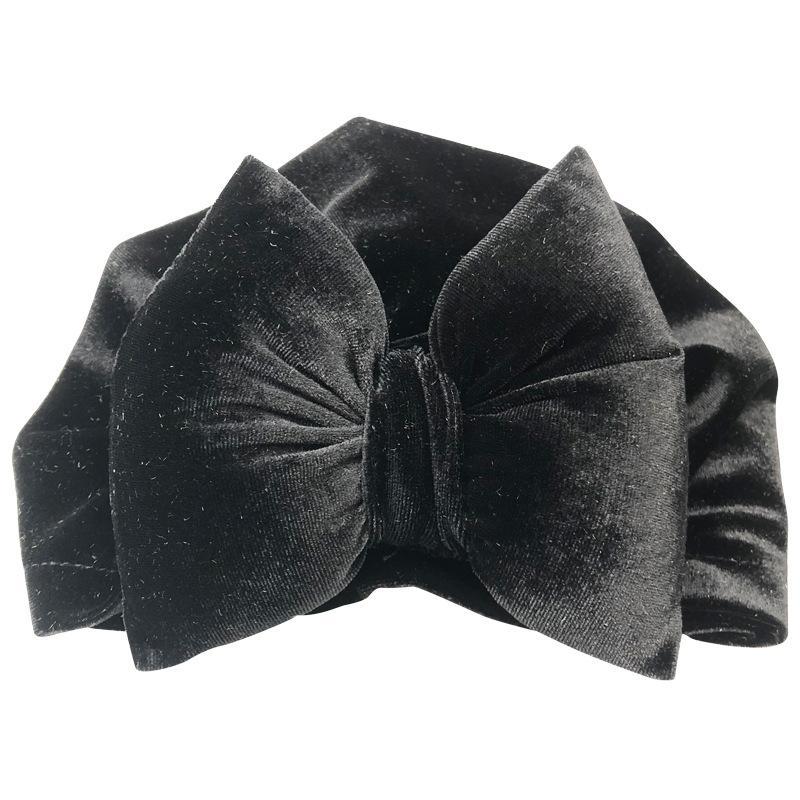 Baby Gold Velvet Padded Cotton Bow Headband.