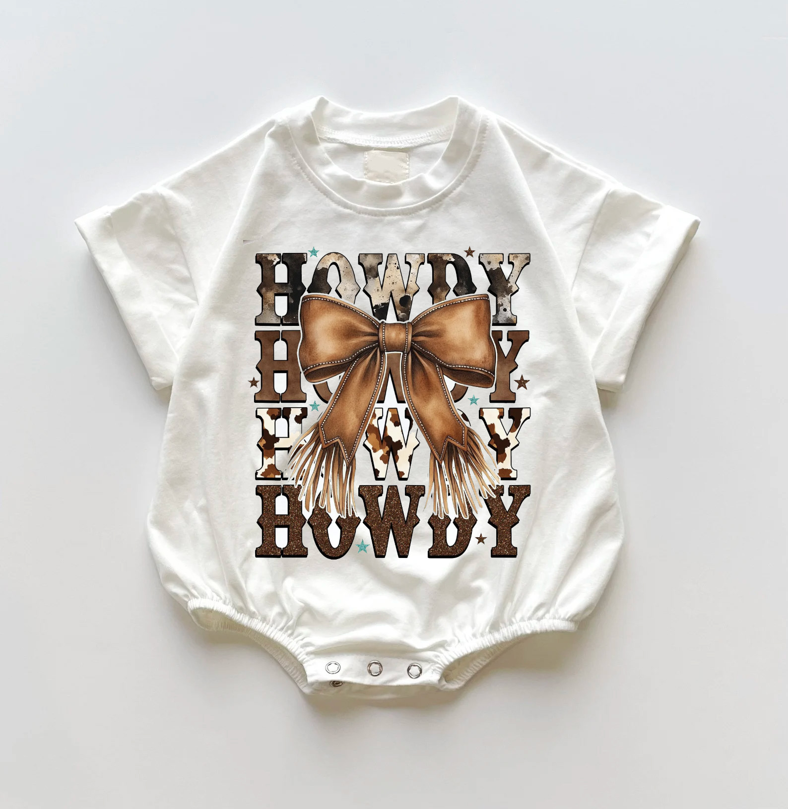 Baby Western Cowgirl Howdy  Romper