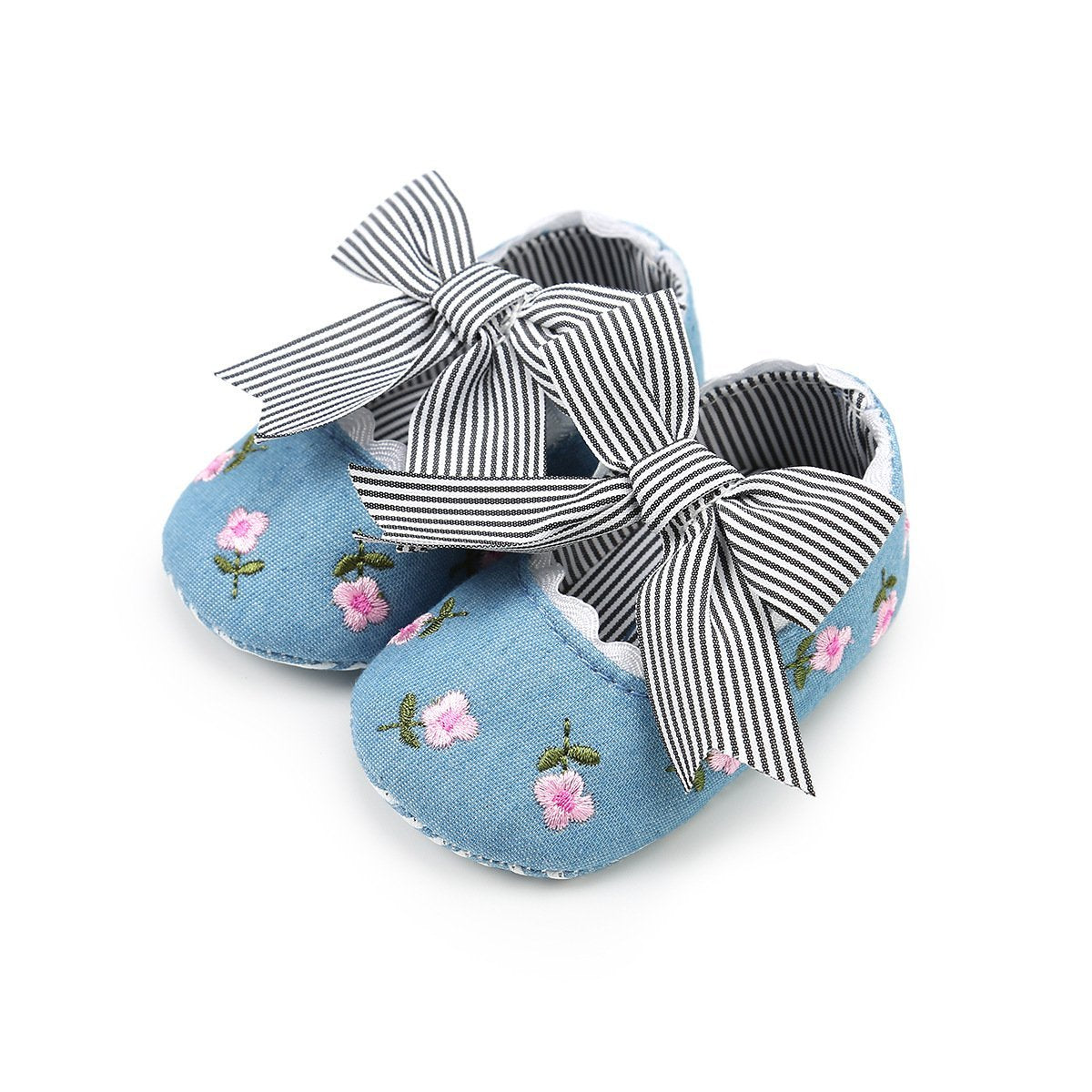 Baby Bowknot Embroidered Shoes 0-18m-visikids