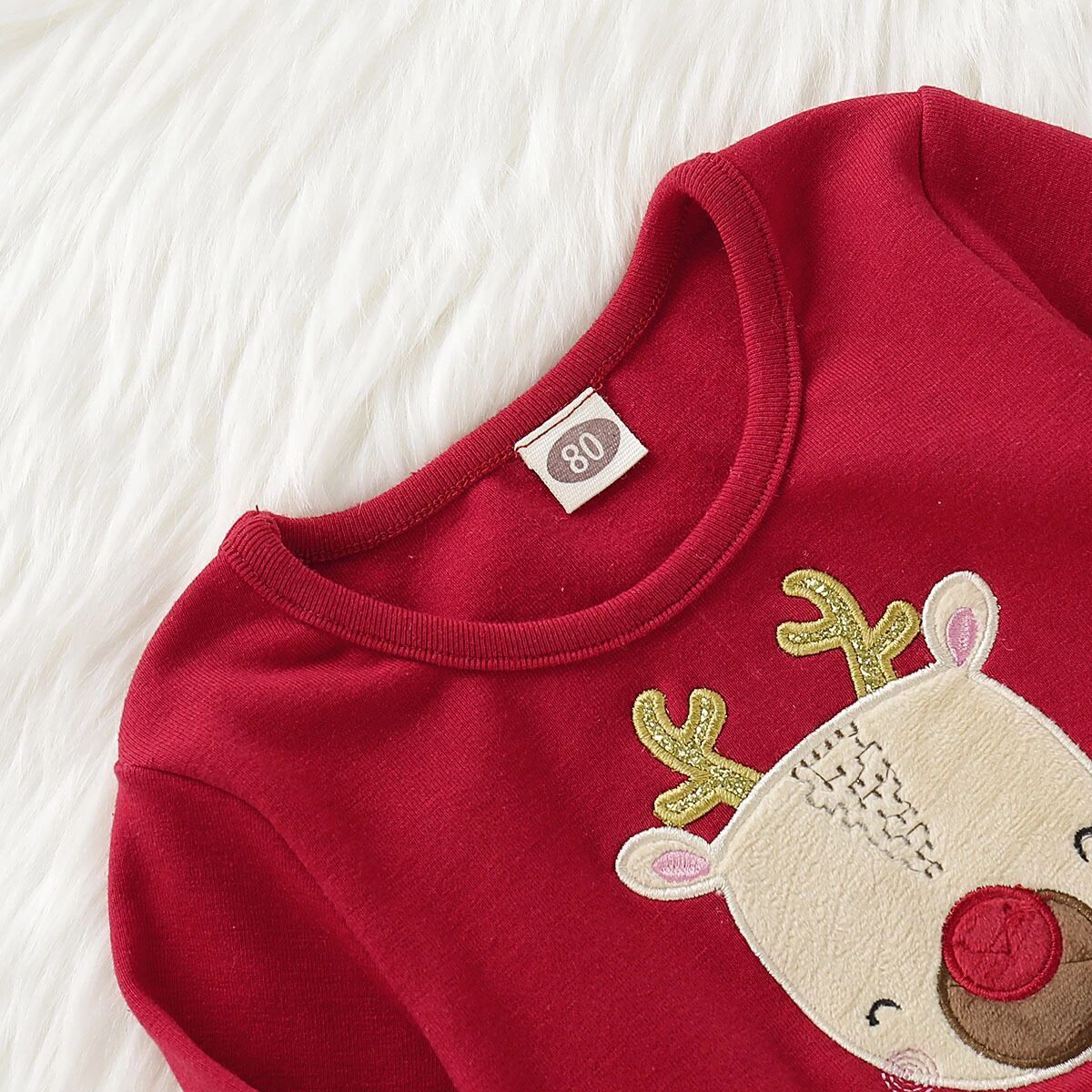 Baby Deer Head Embroidered Mesh Dress-visikids