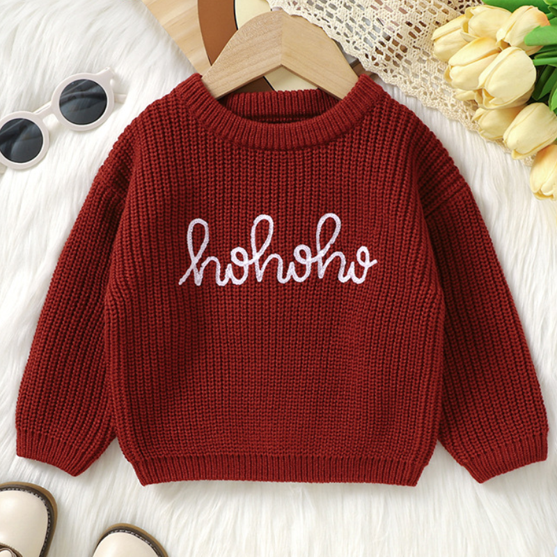 Baby Girl Christmas Embroidered Sweater