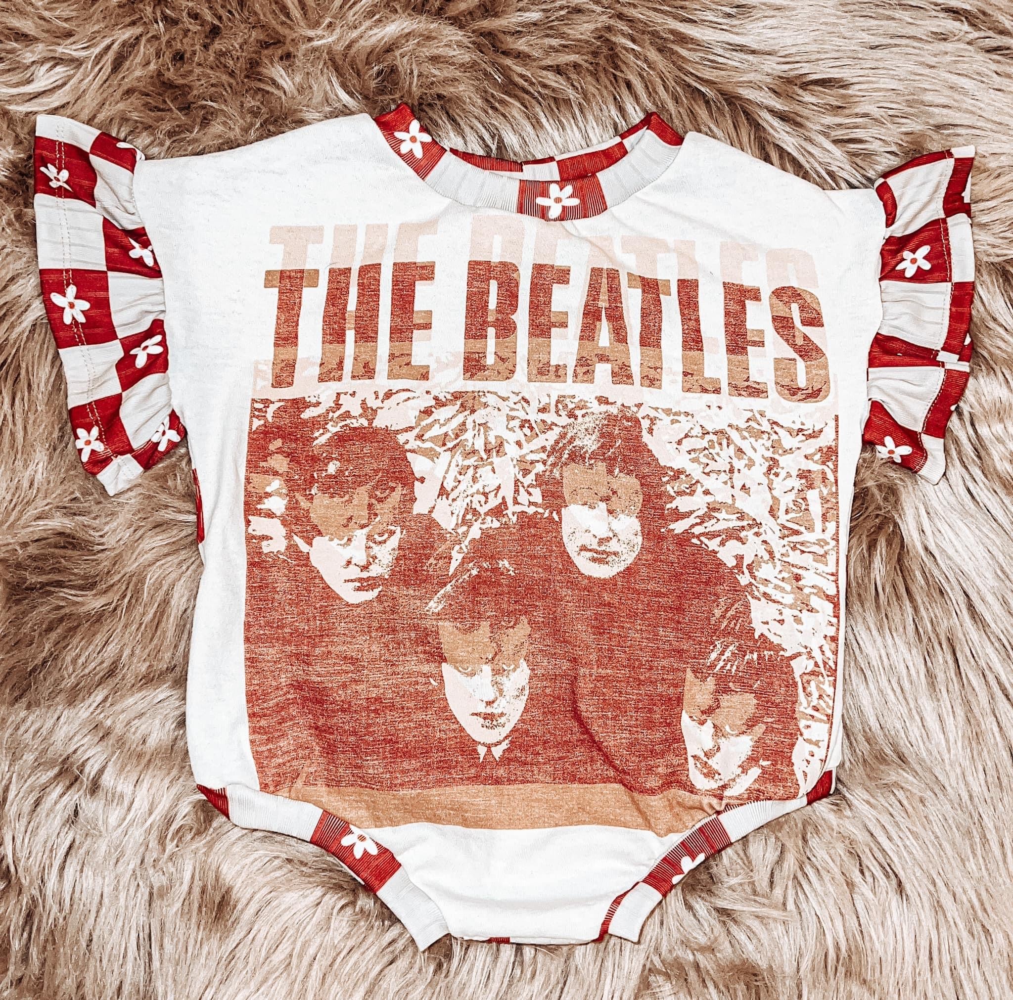 Baby Beatles Print Romper-visikids
