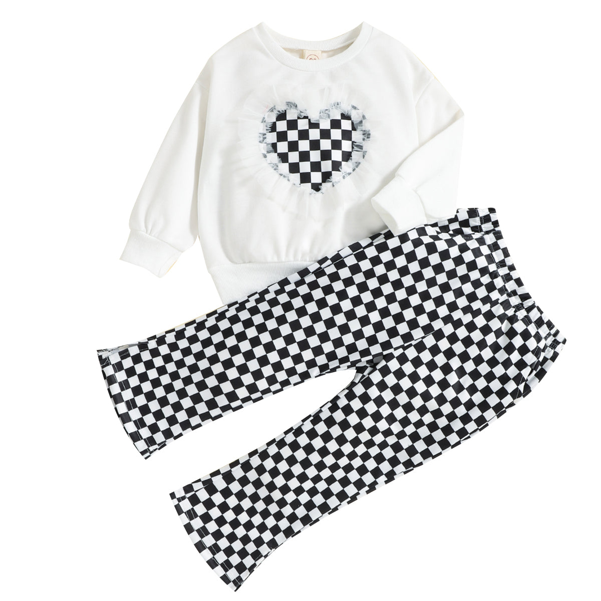 2-piece Grid Print Set