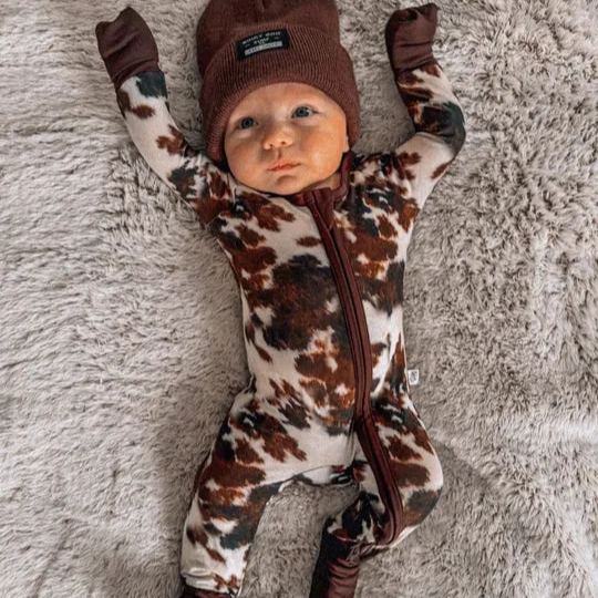 Newborn Cow Bamboo Sleeper