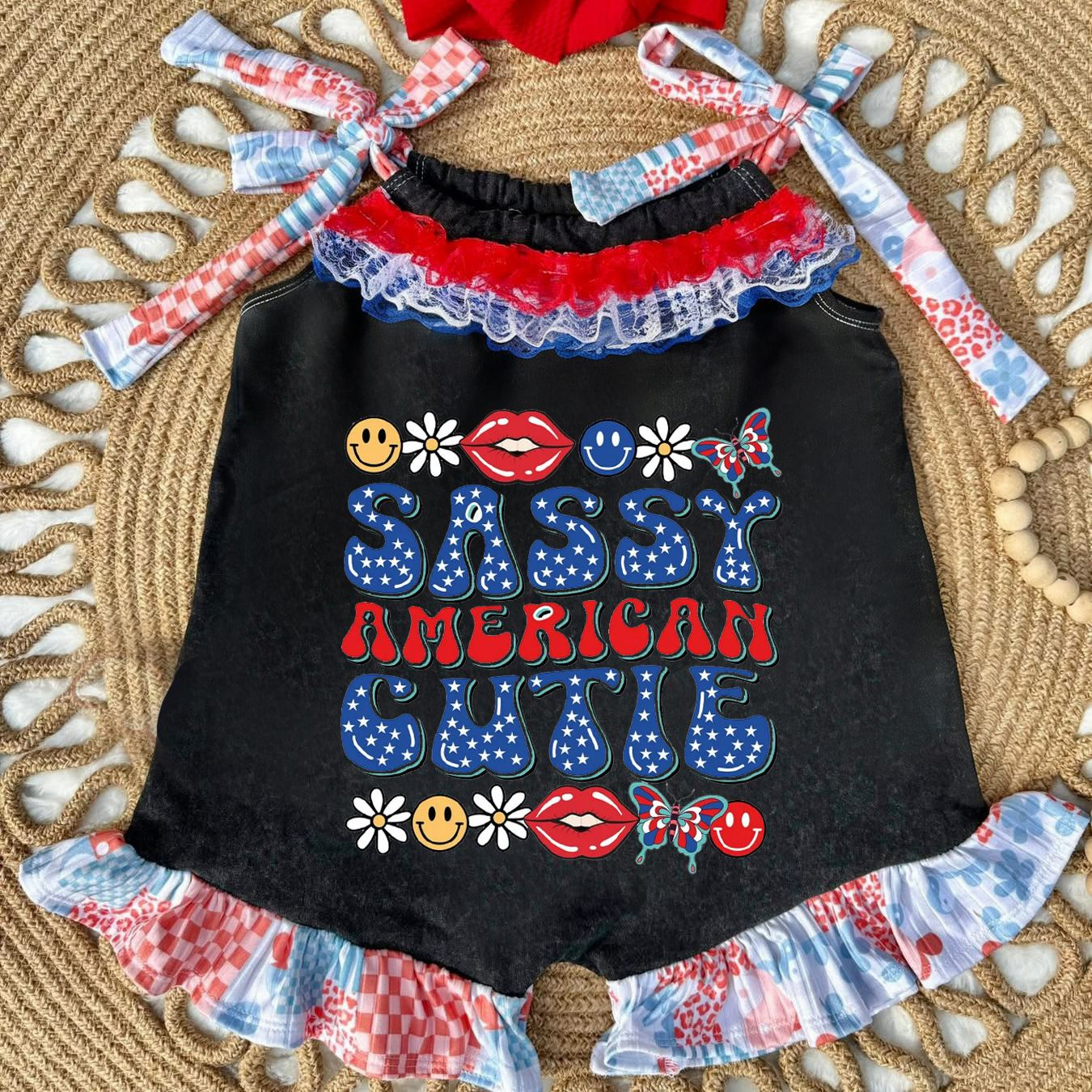 Baby Sassy American Cute Romper