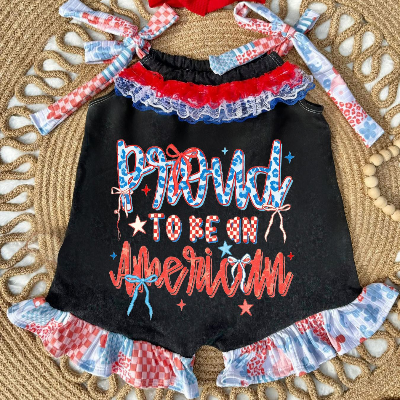 Baby Proud To Be An American Romper