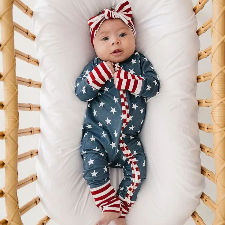 Newborn Strawberry Bamboo Sleeper