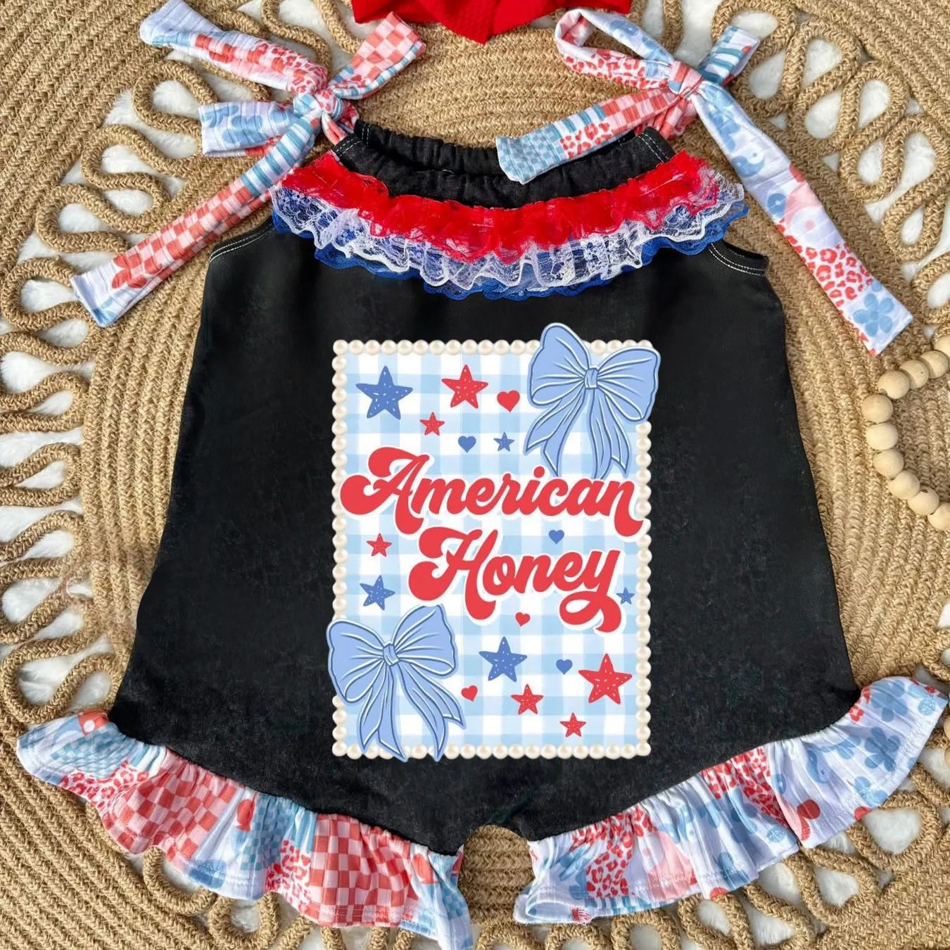 Baby Independence Day Goose Romper