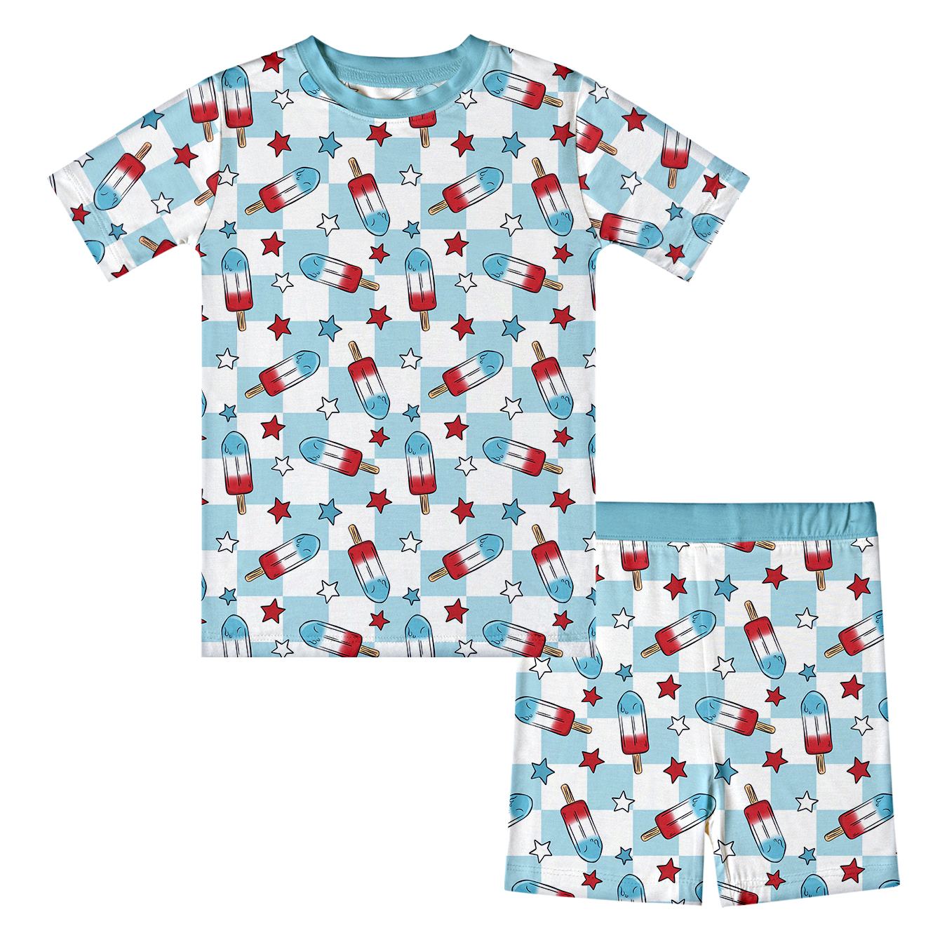 Kid Independence Day Ice Cream Bamboo Set ( 2-6Y )
