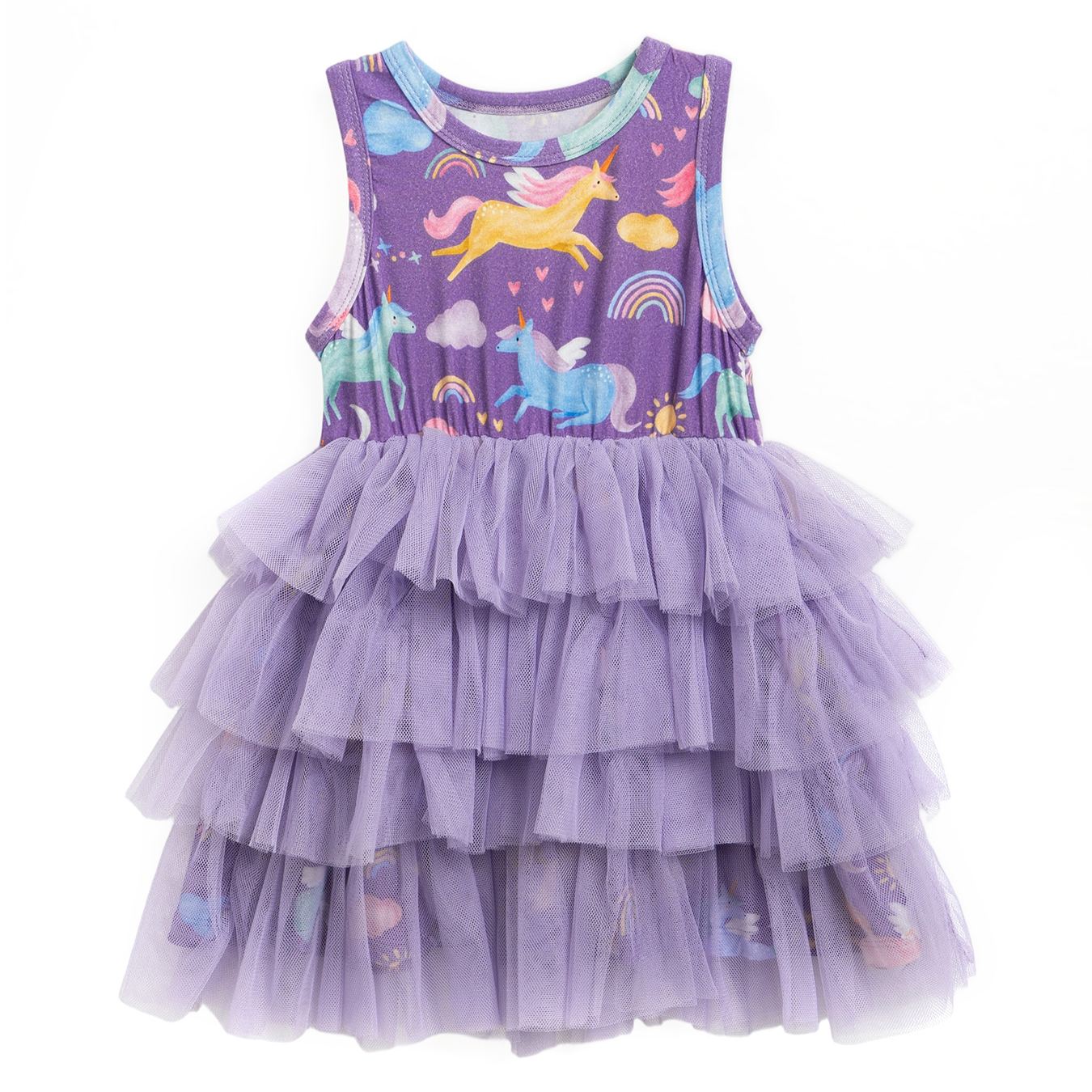 Kid Unicorn Bamboo Mesh Dress ( 2-8Y)