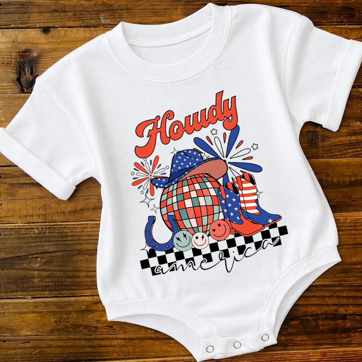 Baby Howdy Ameica Romper