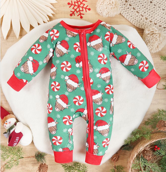 Newborn Cowboy Christmas Jumpsuit