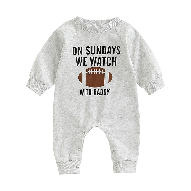 No Sundays We Watch Football With Daddy Mommy Jumpsuit.