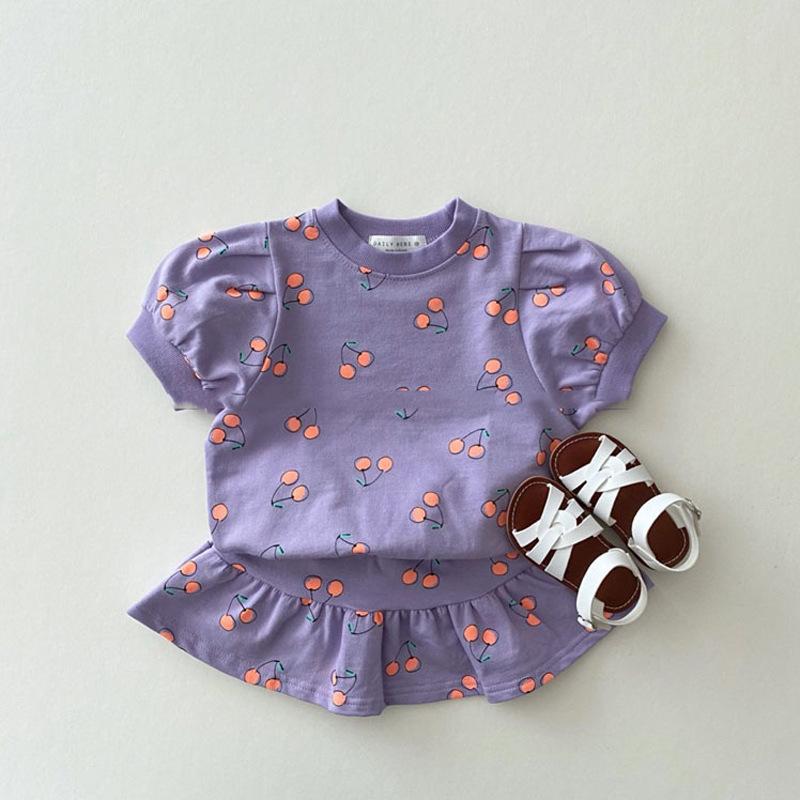 Baby Cherry Skirt Suit.