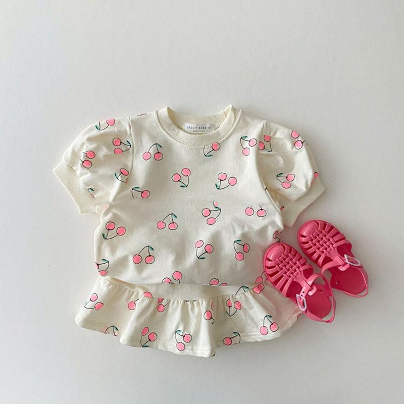 Baby Cherry Skirt Suit.