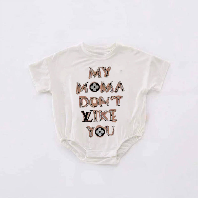 Baby St. Patrick's Day Clover Print romper.