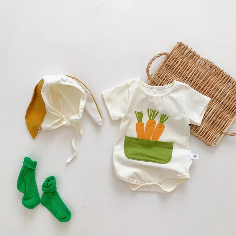 Baby Cute Carrot Rabbit Onesie with Hat.