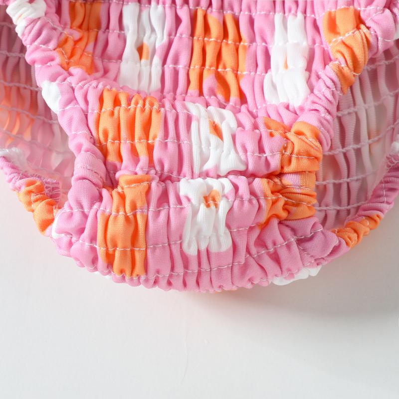 Toddler Girl Floral Reffles Bikini