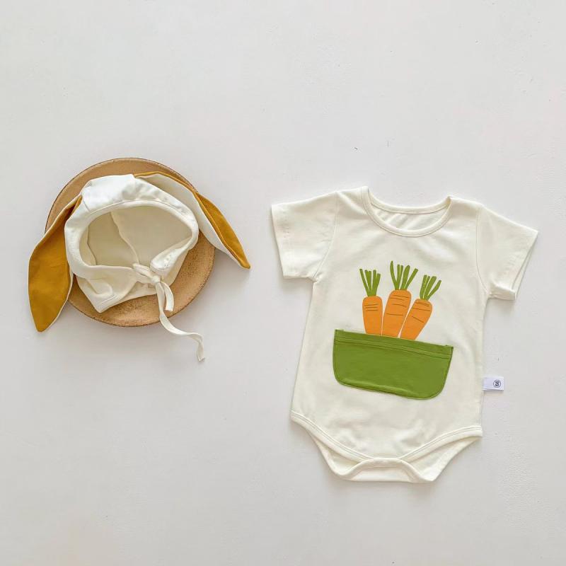 Baby Cute Carrot Rabbit Onesie with Hat.