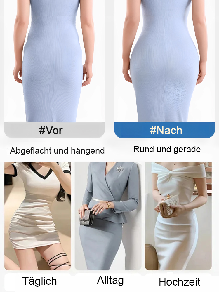 【Doppelschichtiger Bauchweg-Effekt】Dünne nahtlose Shaping-Höschen aus Spitze