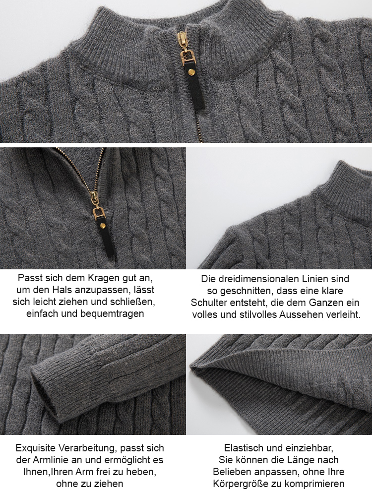 Maschinenwaschbarer Herren-Kaschmir-Strickpullover