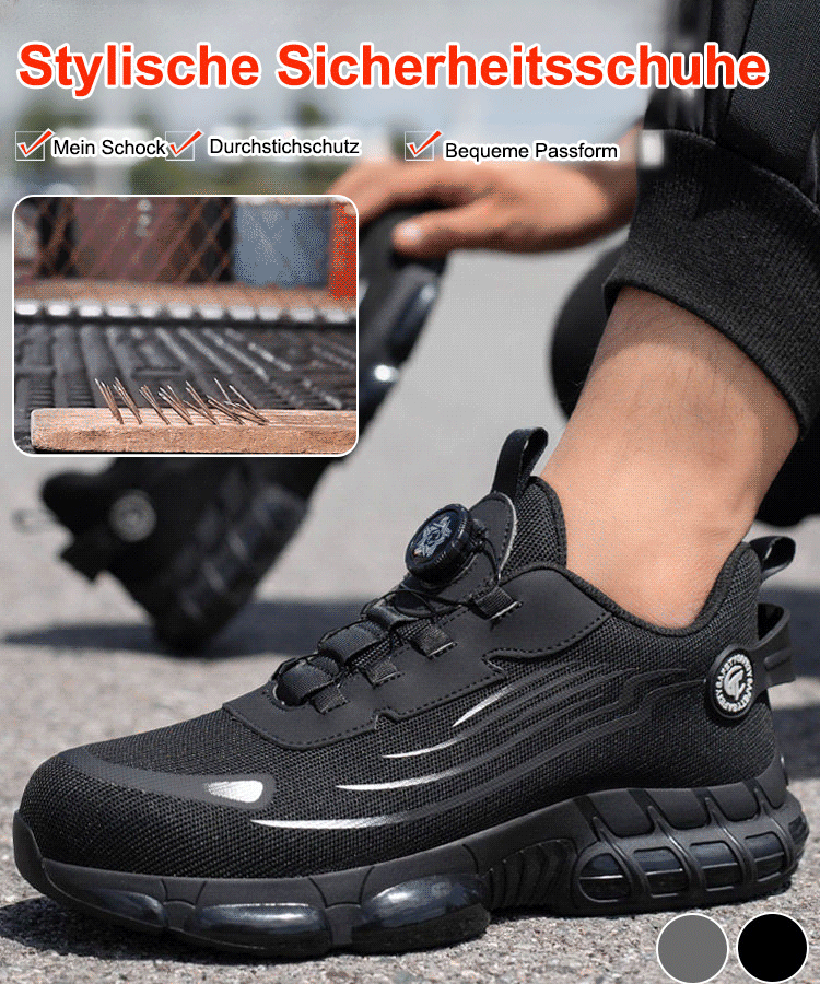 【20 Jahre haltbar】👍Abriebfeste und durchtrittsichere Sicherheitsschuhe