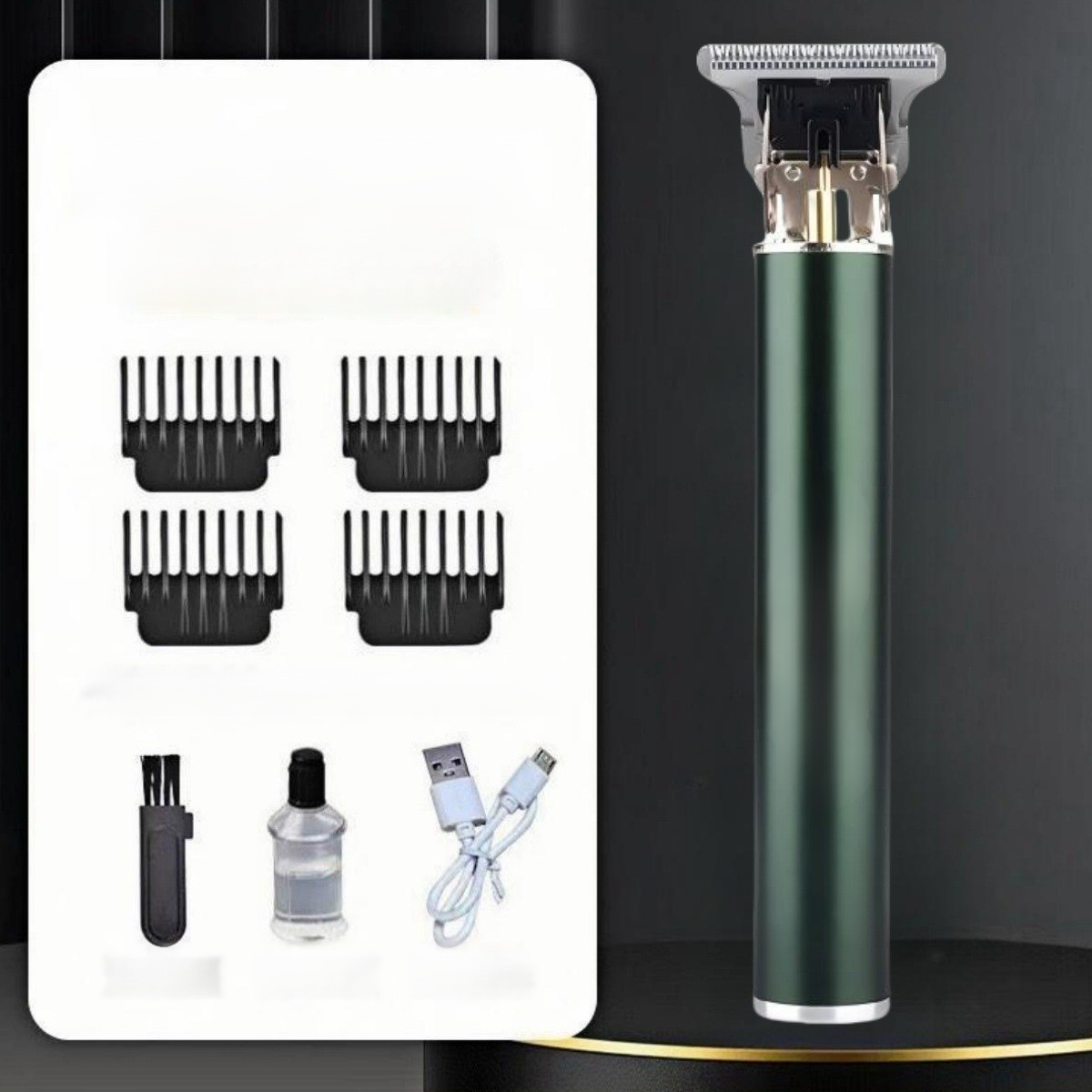💕【Geräuschlos und ohne Hängen】Elektrischer Haarschneider für Ölkopf & Gravur