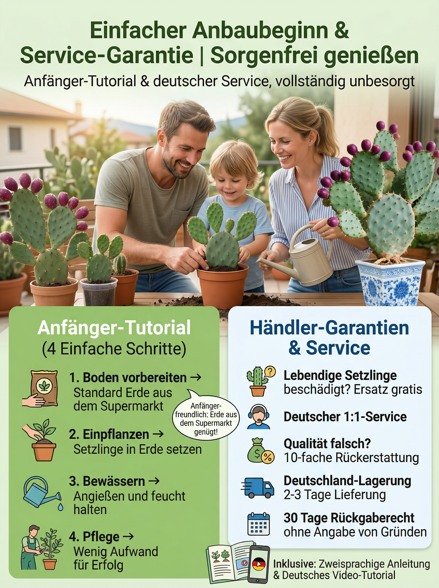 Essbare Kaktussetzlinge für die mexikanische Königsfamilie