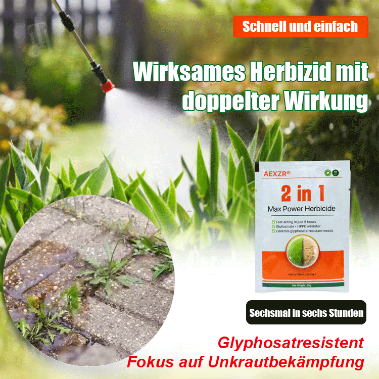 【Keine Unkräuter für 10 Jahre】✅Zwei-in-Eins Hochwirksames Unkrautvernichtungsmittel