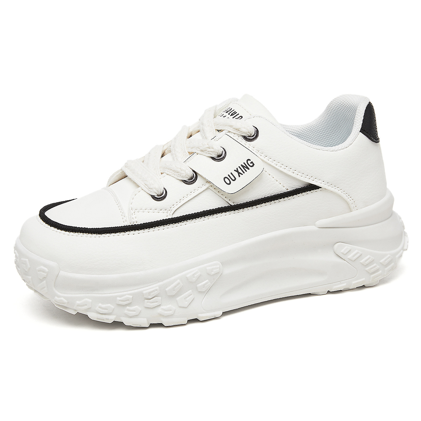 Damen-Freizeitschuhe mit dicker Sohle und Absatzhöhung