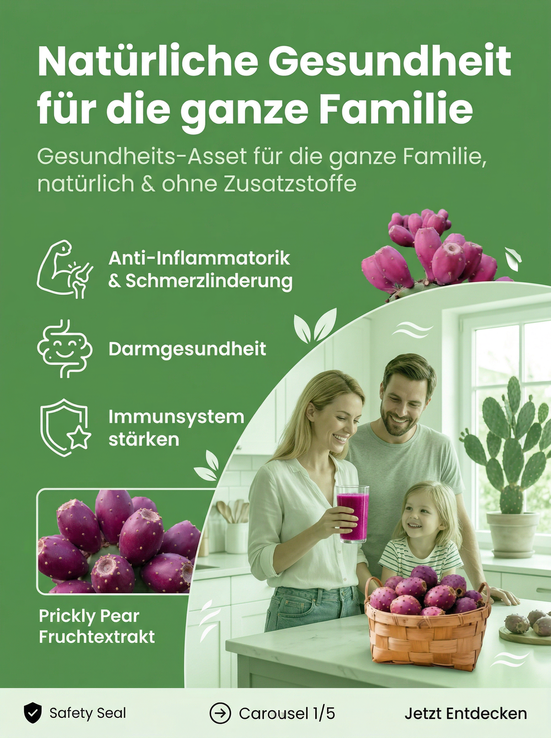 Essbare Kaktussetzlinge für die mexikanische Königsfamilie