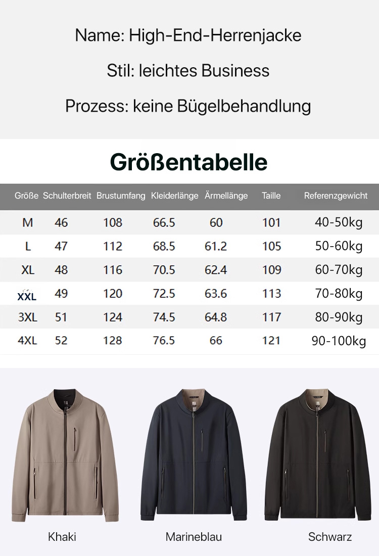 Herrenjacke mit gehobenem Stil