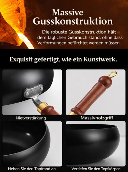 Japanischer Profi-Wok „Tsubame-Sanjo“ – Ultraleichtes Gusseisen – 100 Jahre Garantie