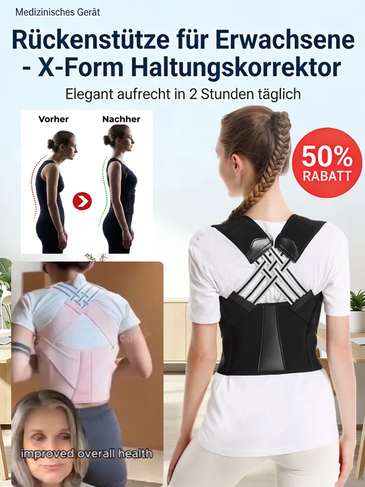 Rückenstütze für Erwachsene - X-Form Haltungskorrektor