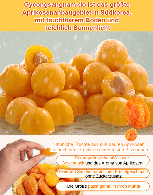 Süß-saure ungesüßte getrocknete Aprikosen