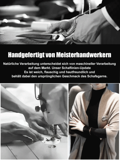 【Große Marke, vertrauenswürdig】❤️Mantel aus reiner Wolle mit Umhang