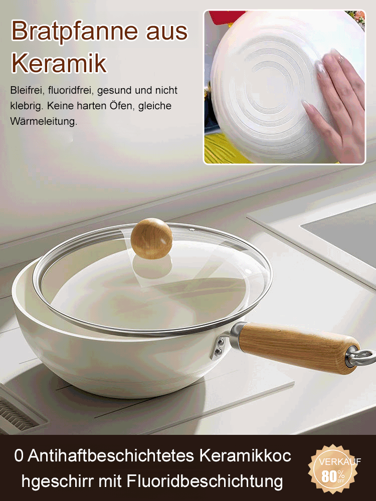 0 Beschichtete natürliche Titan-Multifunktions-Keramikpfanne