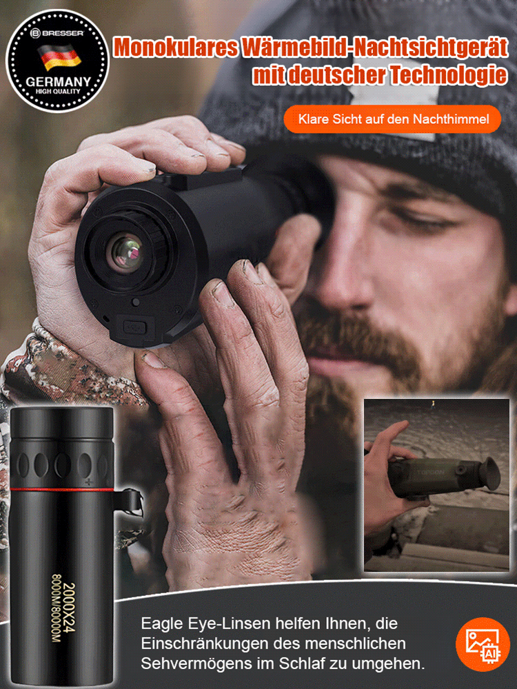 Deutsche Technologie Wärmebildmonokular Nachtsichtgerät🔭Easily handle all night vision challenges!
