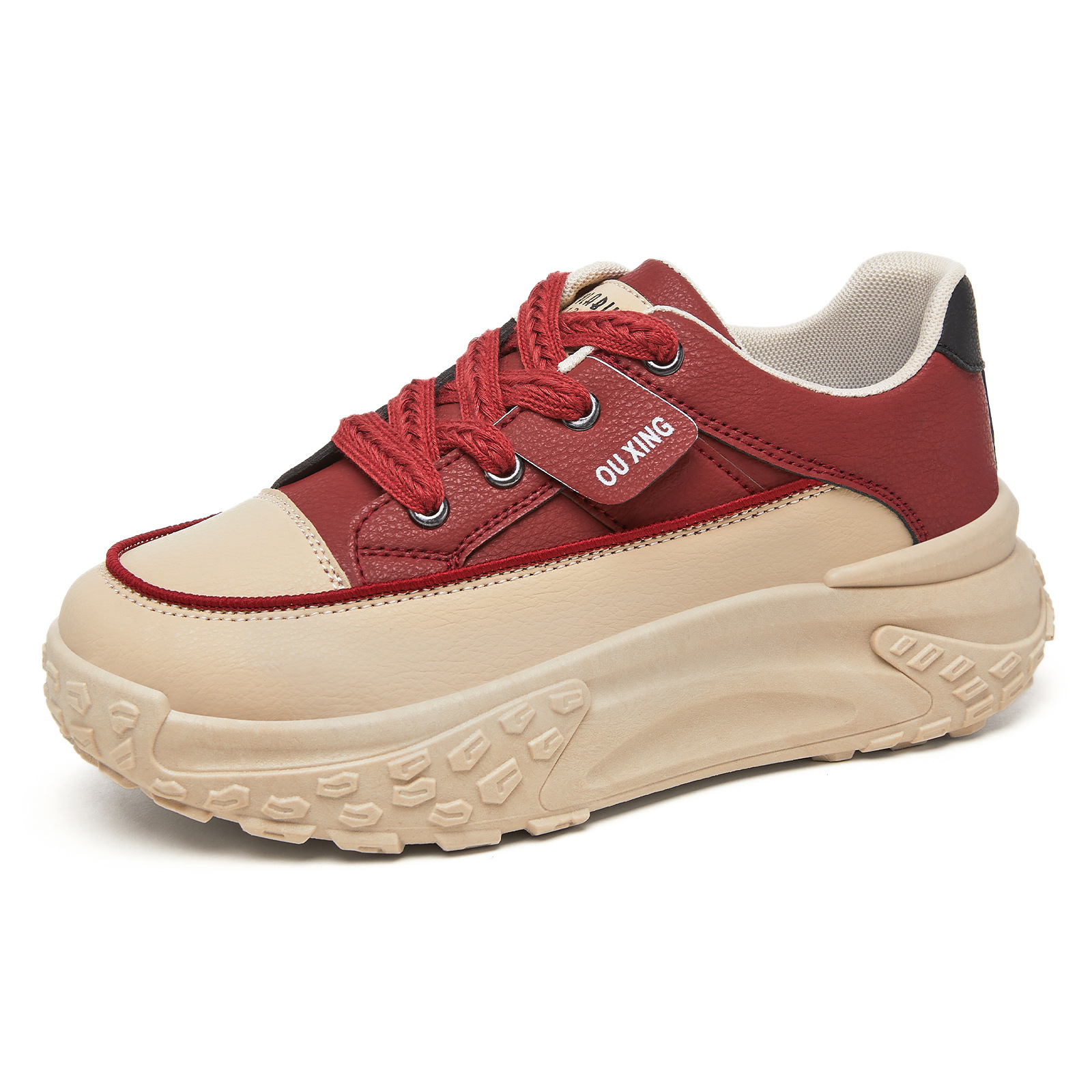 Damen-Freizeitschuhe mit dicker Sohle und Absatzhöhung