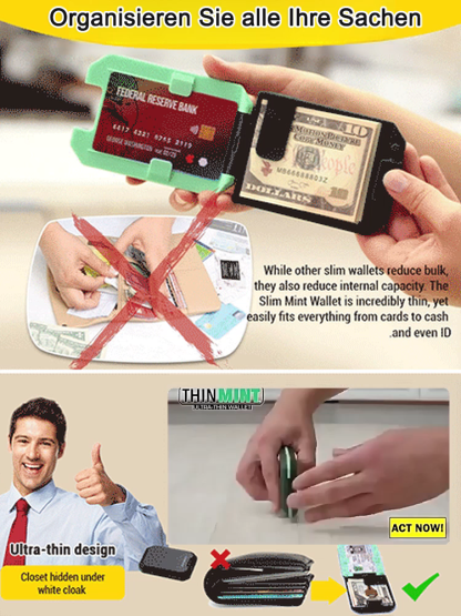 【Bis zu 20 Karten】❤️Ultradünner, magnetisch geschützter, stilvoller Herren-Geldbeutel