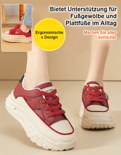 Damen-Freizeitschuhe mit dicker Sohle und Absatzhöhung