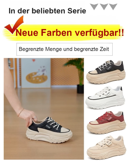 Damen-Freizeitschuhe mit dicker Sohle und Absatzhöhung