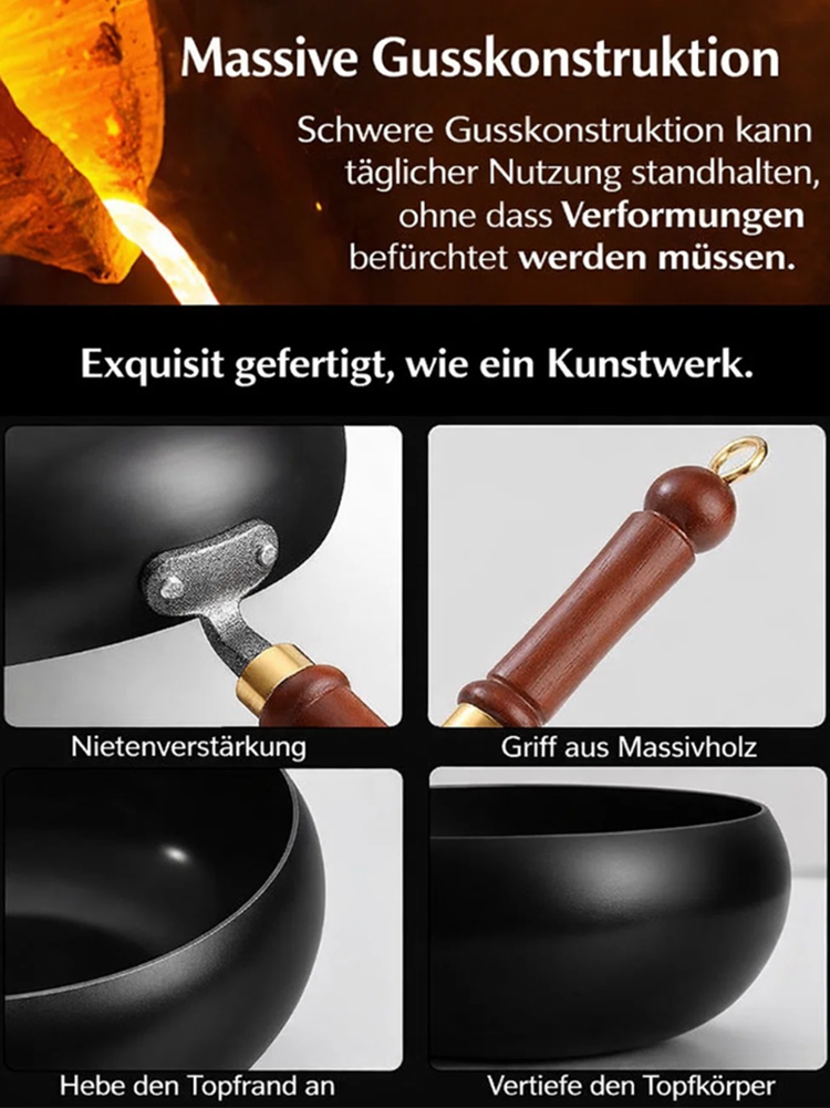 Meistergeschmiedete Pfanne aus Tsubame-Sanjo ✨100% ungiftige, natürliche Antihaft-Pfanne / Ultra-light Design / Rust-proof / Pre-seasoned Before Shipment