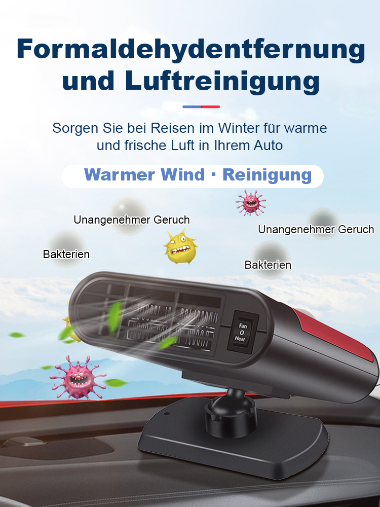 Auto-Heizlüfter für Kalt- und Warmluft.