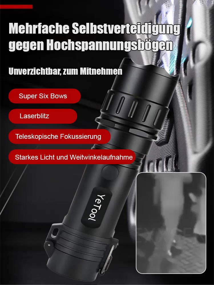 【2-in-1】Arc Selbstverteidigungs-Taschenlampe