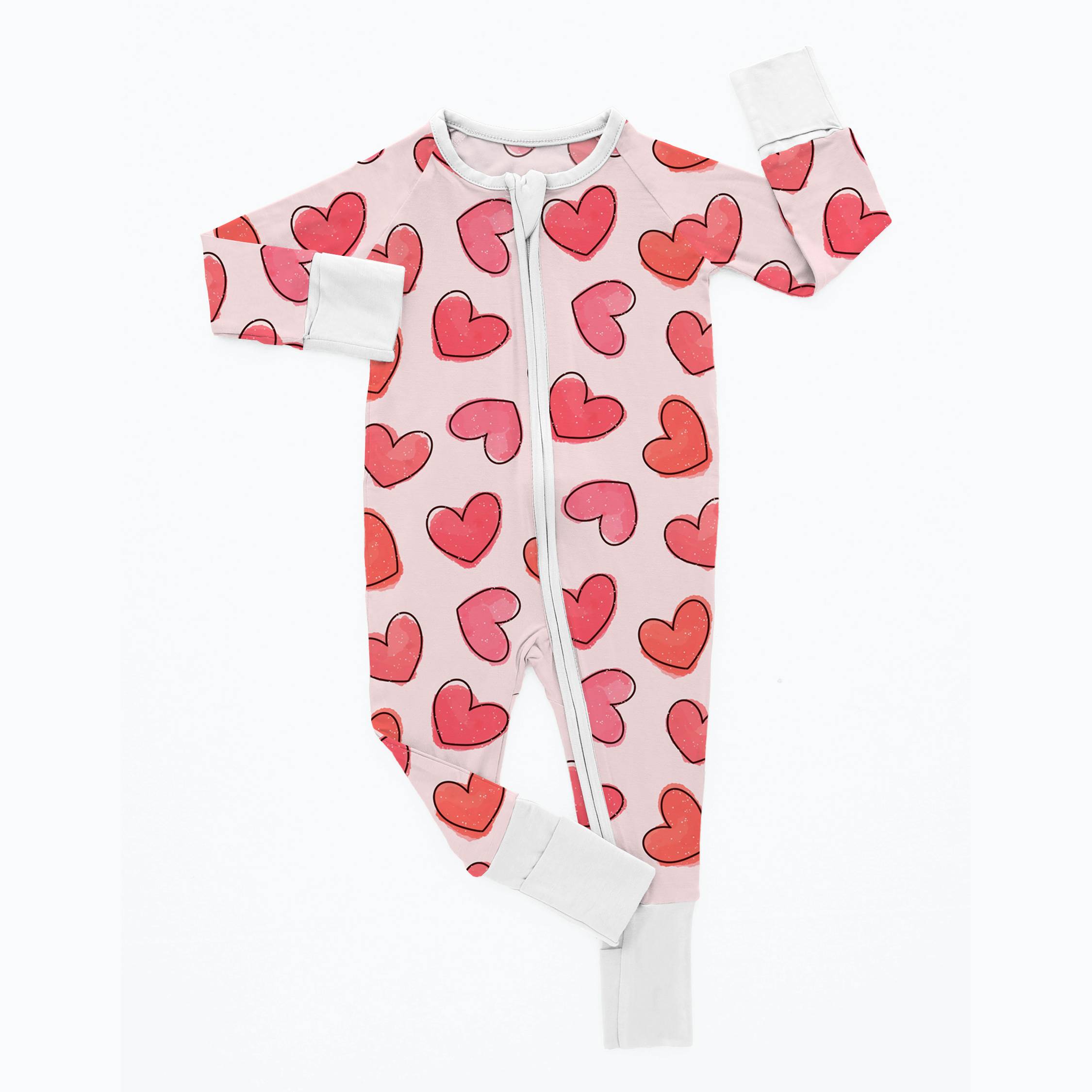 Newborn Valentine Heart Bamboo Sleeper