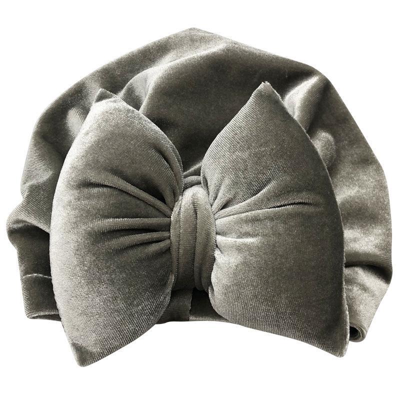 Baby Gold Velvet Padded Cotton Bow Headband-visikids