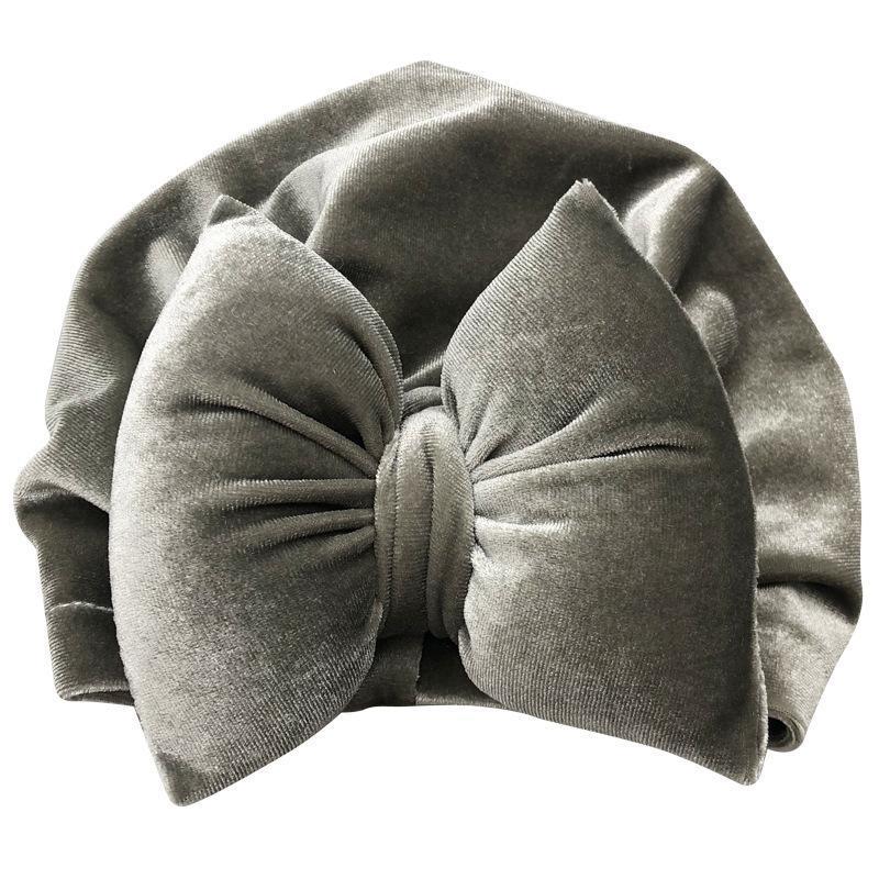 Baby Gold Velvet Padded Cotton Bow Headband-visikids